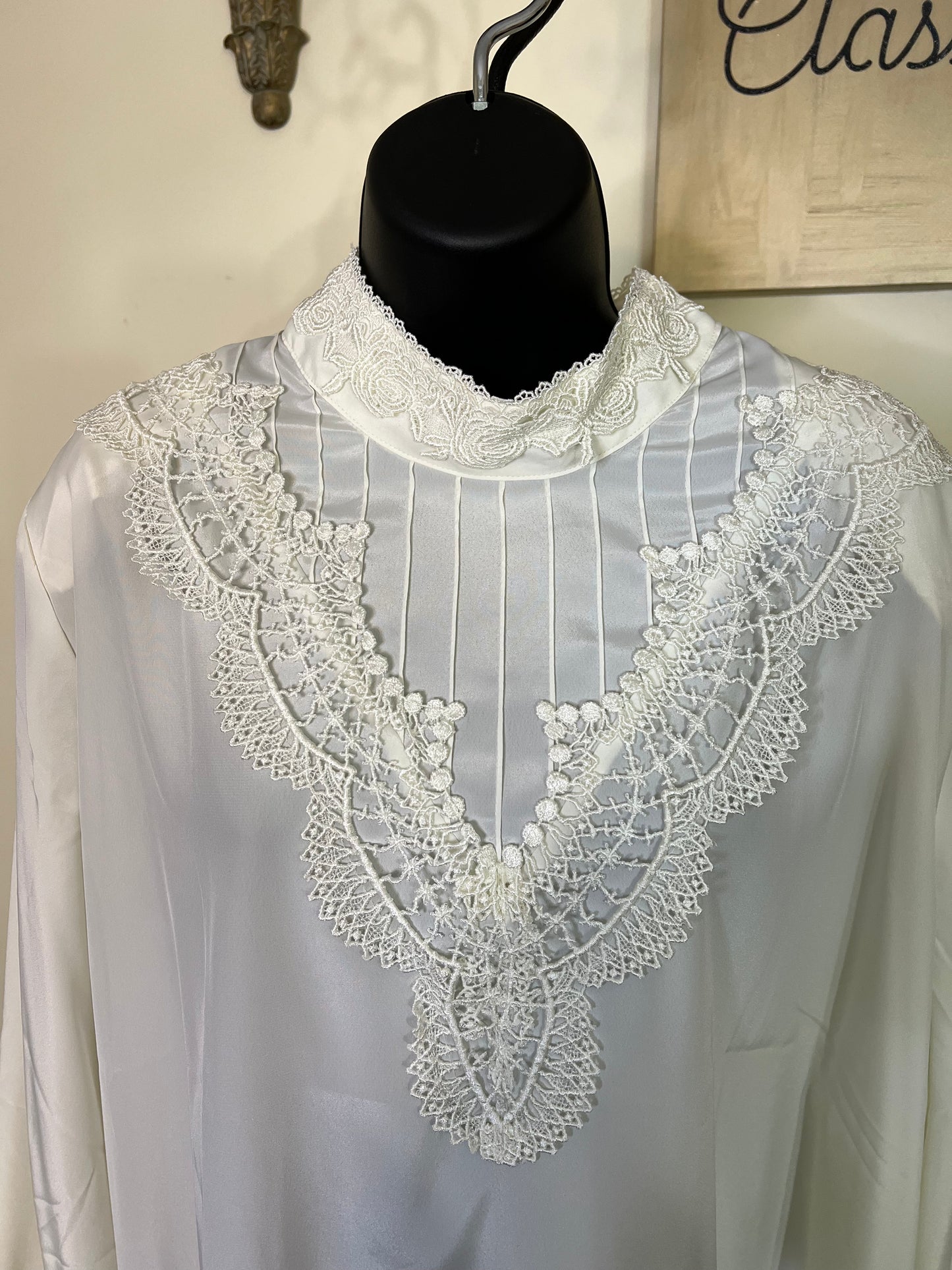 1980's Yves St. Clair Womans Victorian Style Secretary Shirt