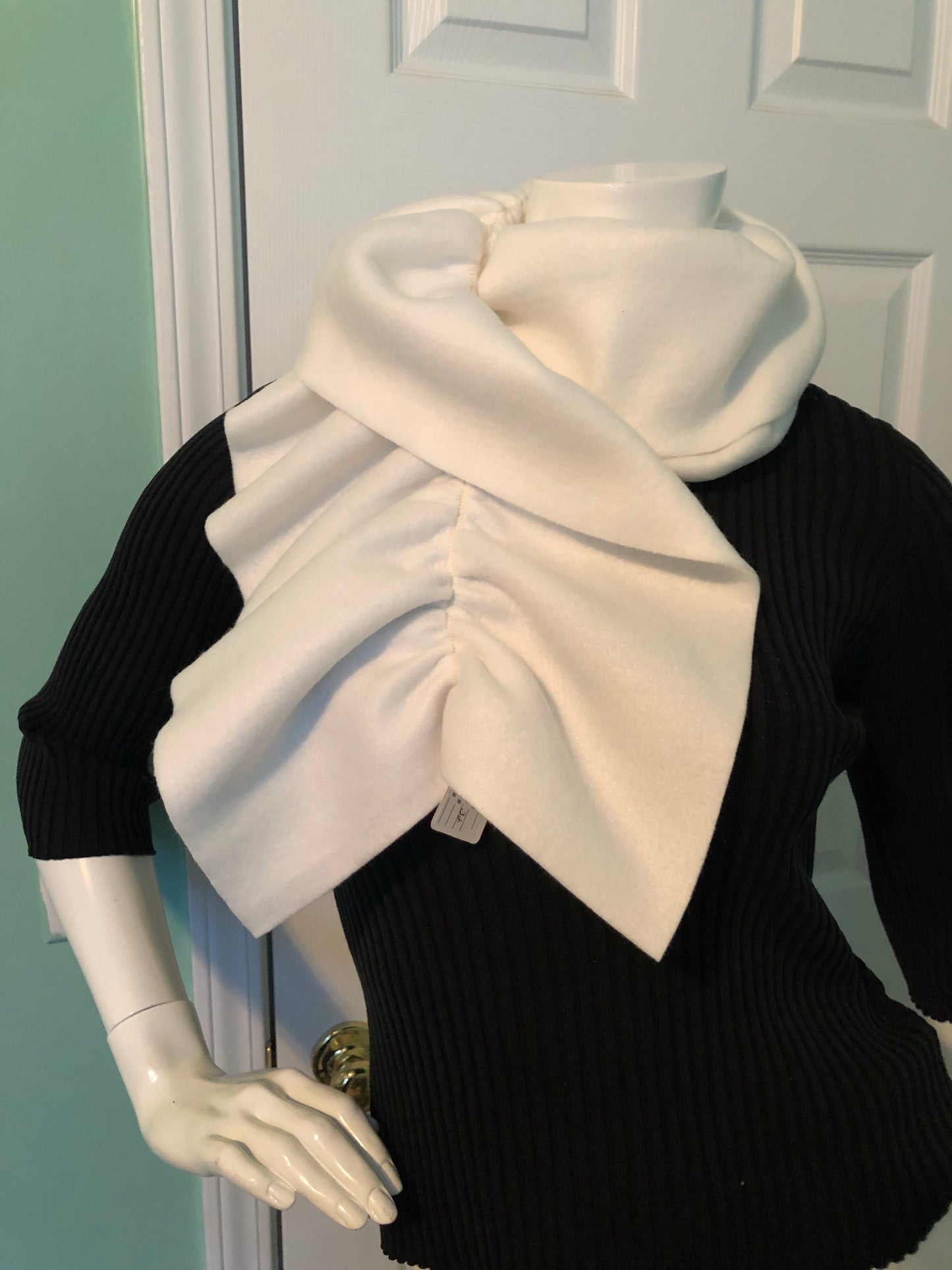 Ivory Classy Scarf Ruffle Scarf Fleece Scarf