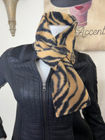 Fleece scarf animal print scarf winter scarf