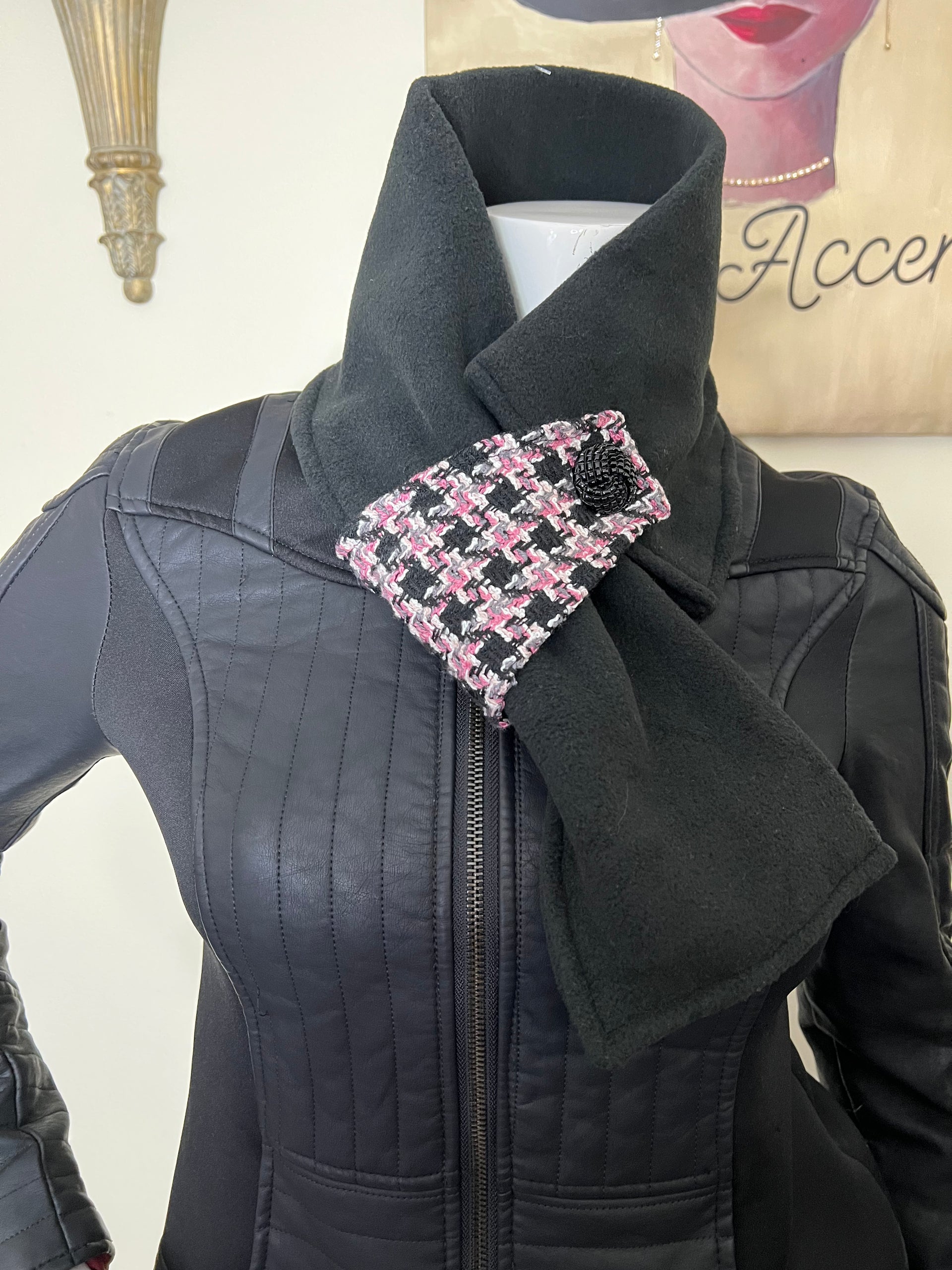 Fleece scarf black scarf loop scarf classy loop scarf – The